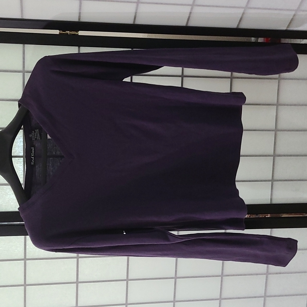 Red Paint Long sleeve top new with tags